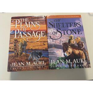 Earth's Children Books 4 & 5 by Jean M Auel Hardcover LS8